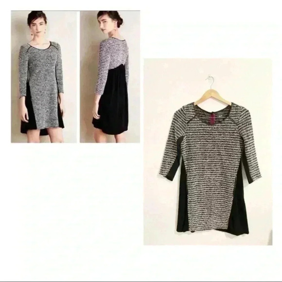 Maeve Anthro Sweater Dress Black size SP - Picture 1 of 12